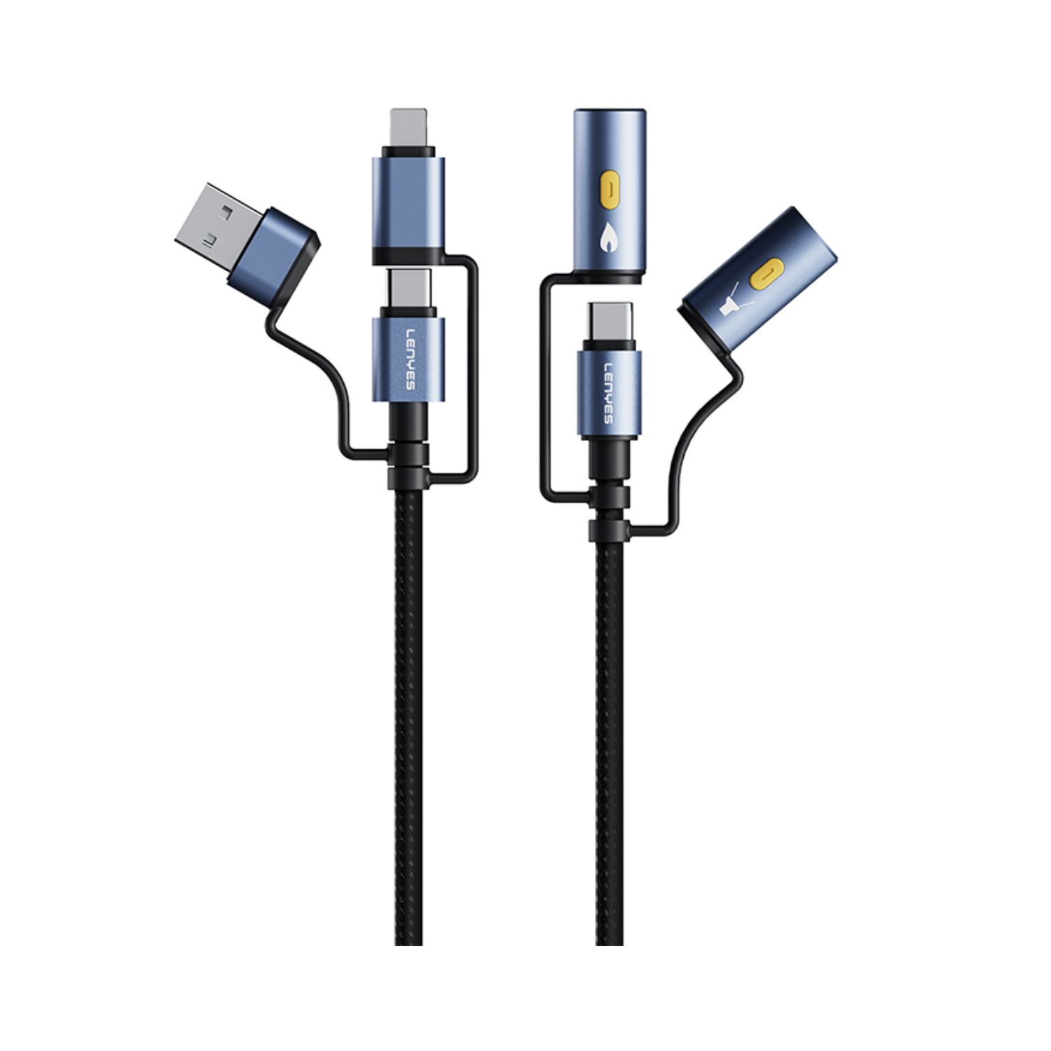 Lenyes-LC112-6-in-1-60W-Braided-Cable-Online-Buy-India - Hey Jimmy